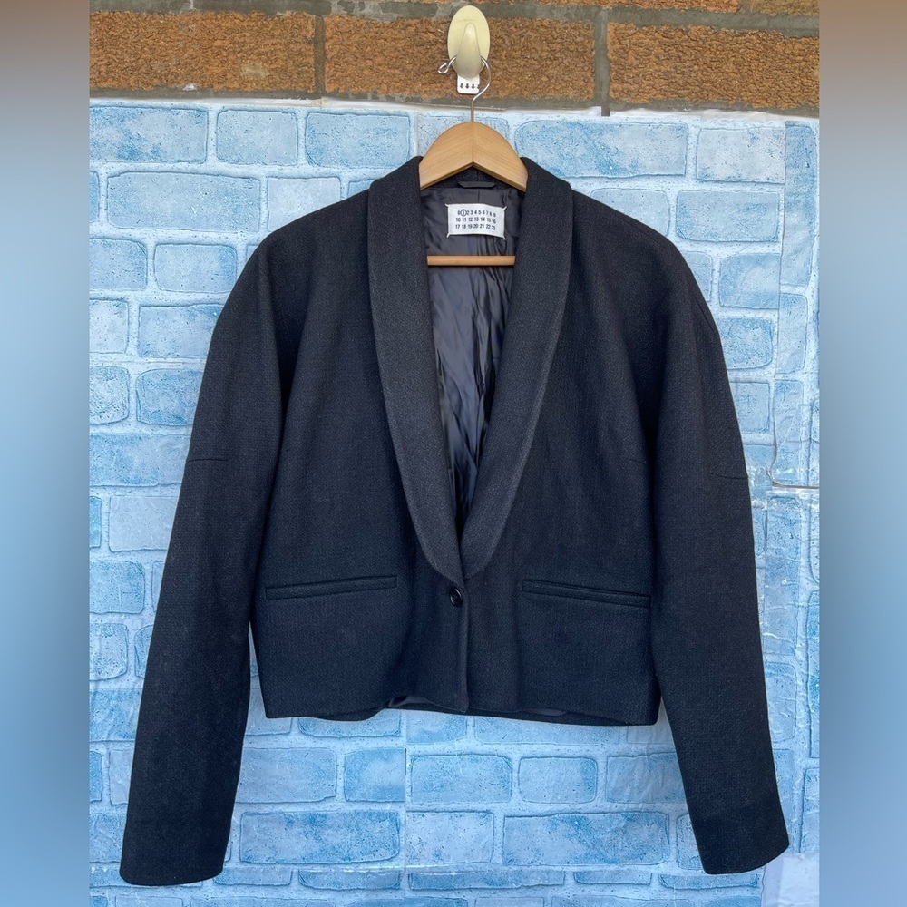 Maison Martin Margiela Black Cropped jacket- Line 1 (Artisanal Collection) M